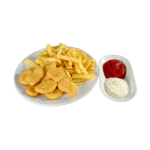 Chicken Nuggets mit Pommes